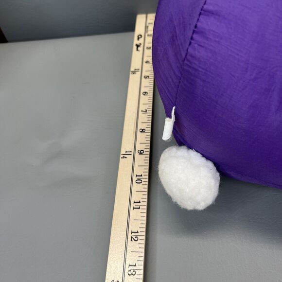 Rabbit Puffy Style Plush Nylon Parachute Purple Pink Bunny Slippers Vintage - Picture 11 of 12